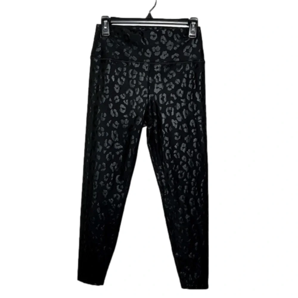 SAGE Collective Everyday Tight High Waisted Leopard Gloss Leggings - Size Large